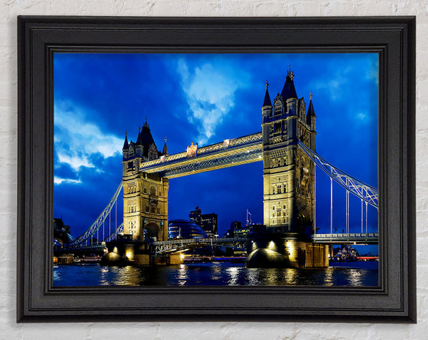 London Bridge Blue Evening Skys Framed Print