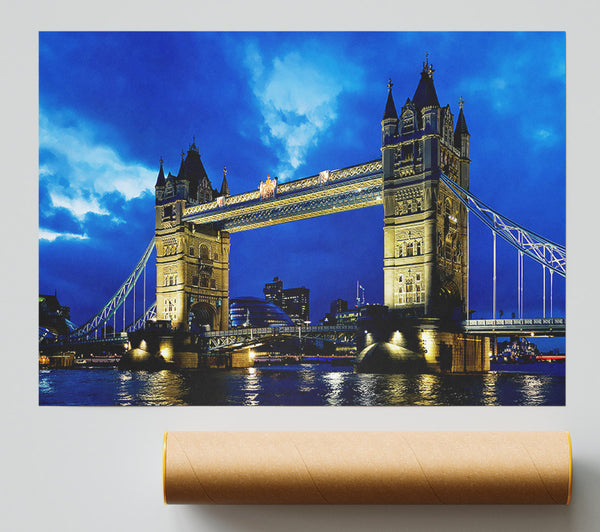 London Bridge Blue Evening Skys Poster