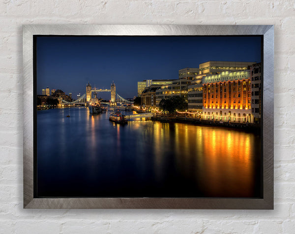 London Bridge Hospital At Night Framed Print