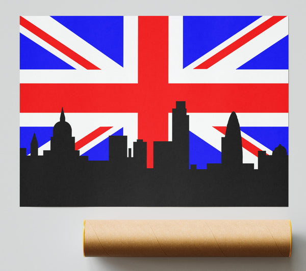 London City Great British Flag Giclee Print