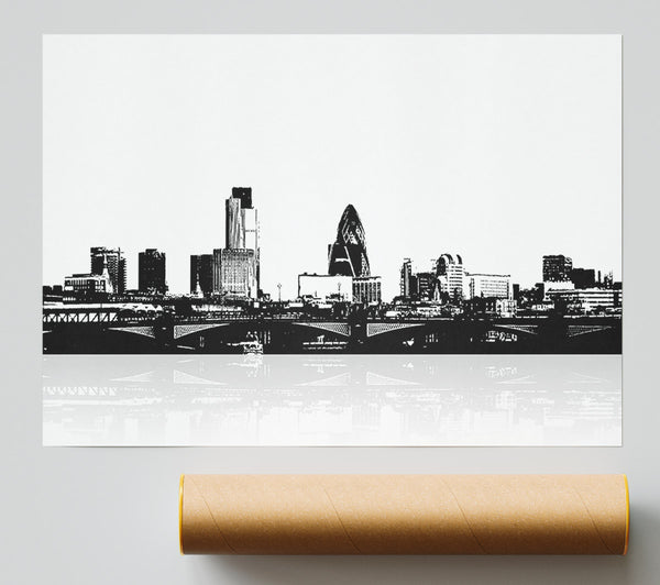 London City Waters B N W Poster