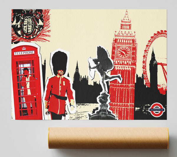 London Collage Giclee Print