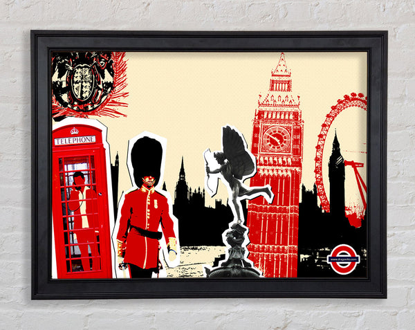 London Collage Framed Print