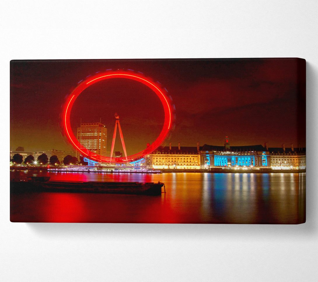  A Canvas Print of London Eye From Victoria Embankment Canvas Wall Art
