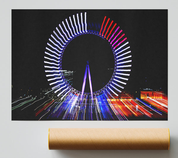 London Eye Lights Print
