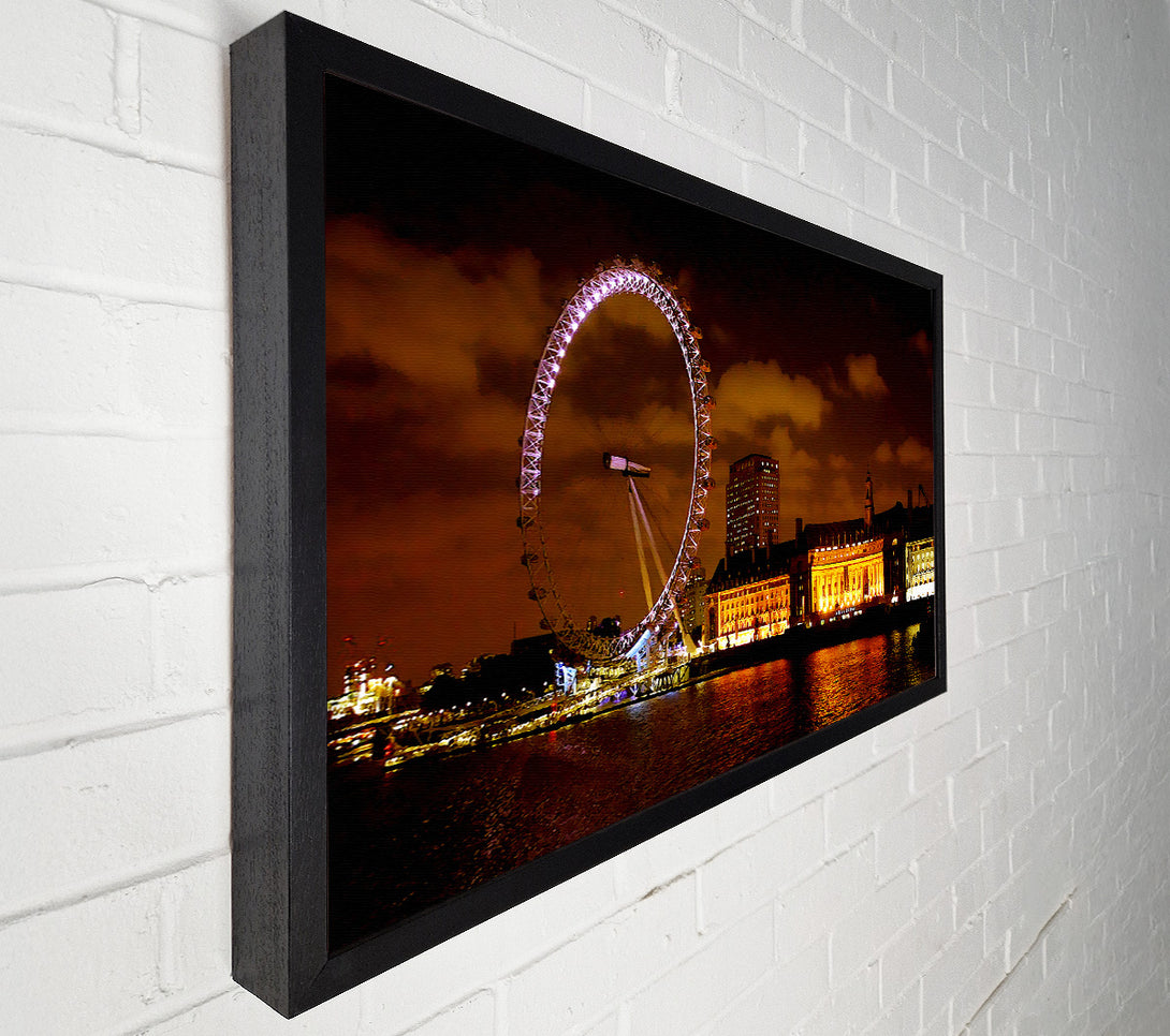  A Canvas Print of London Eye Night Skys Canvas Wall Art