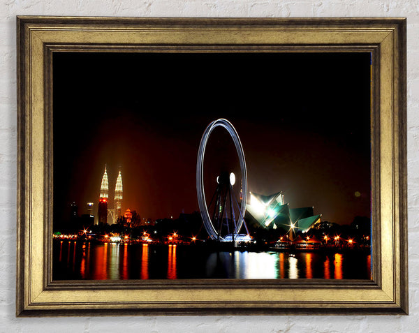 London Eye Over The Thames Framed Print