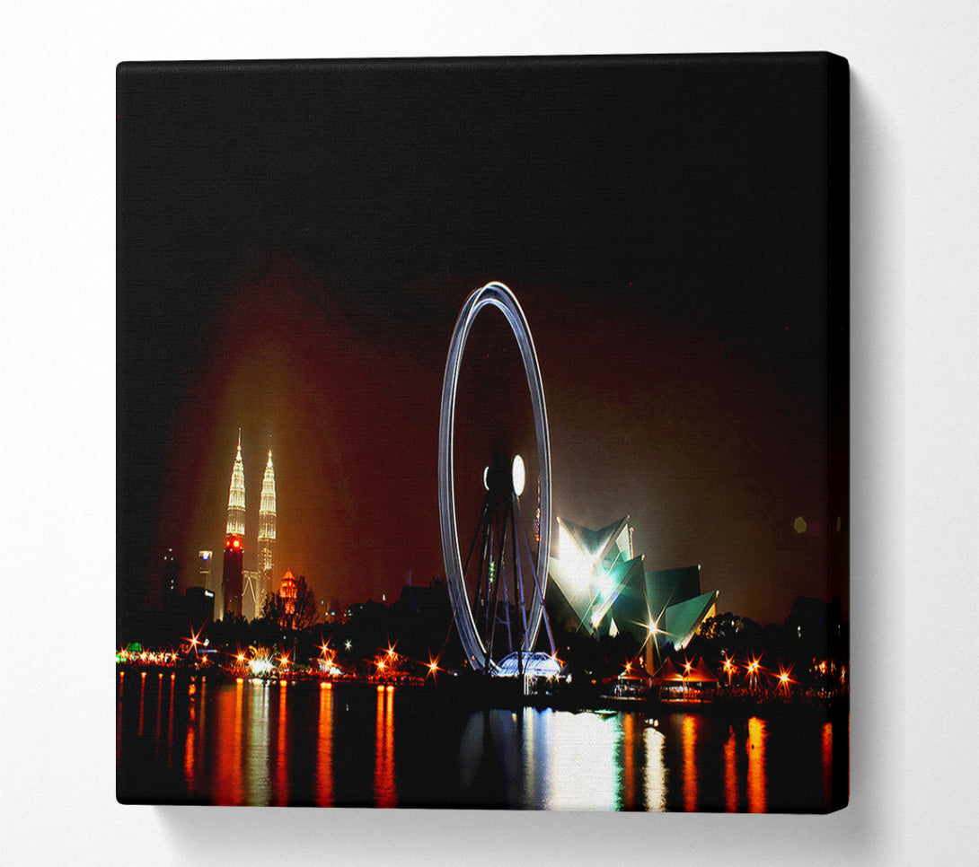  A Canvas Print of London Eye Over The Thames Canvas Wall Art