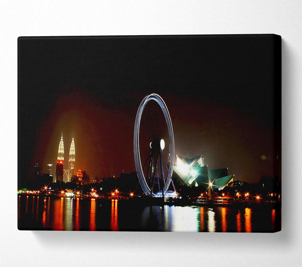  A Canvas Print of London Eye Over The Thames Canvas Wall Art