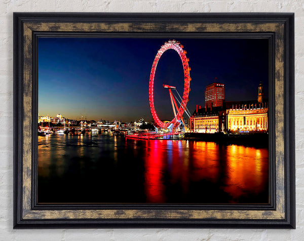 London Eye Red Reflections