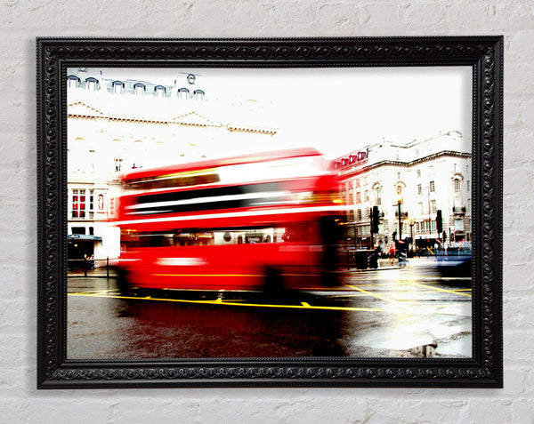London Retro Red Bus Framed Print