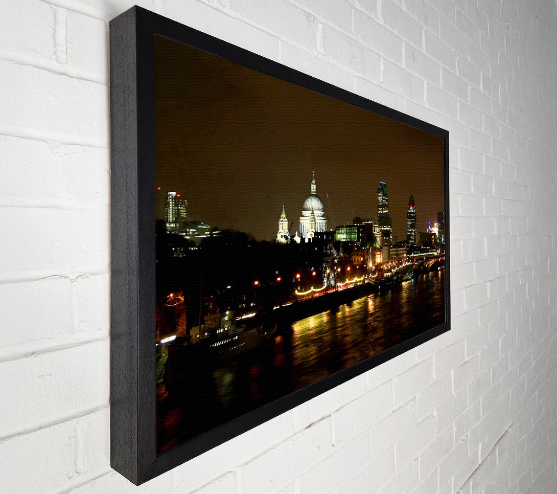  A Canvas Print of London St Pauls At Night Canvas Art