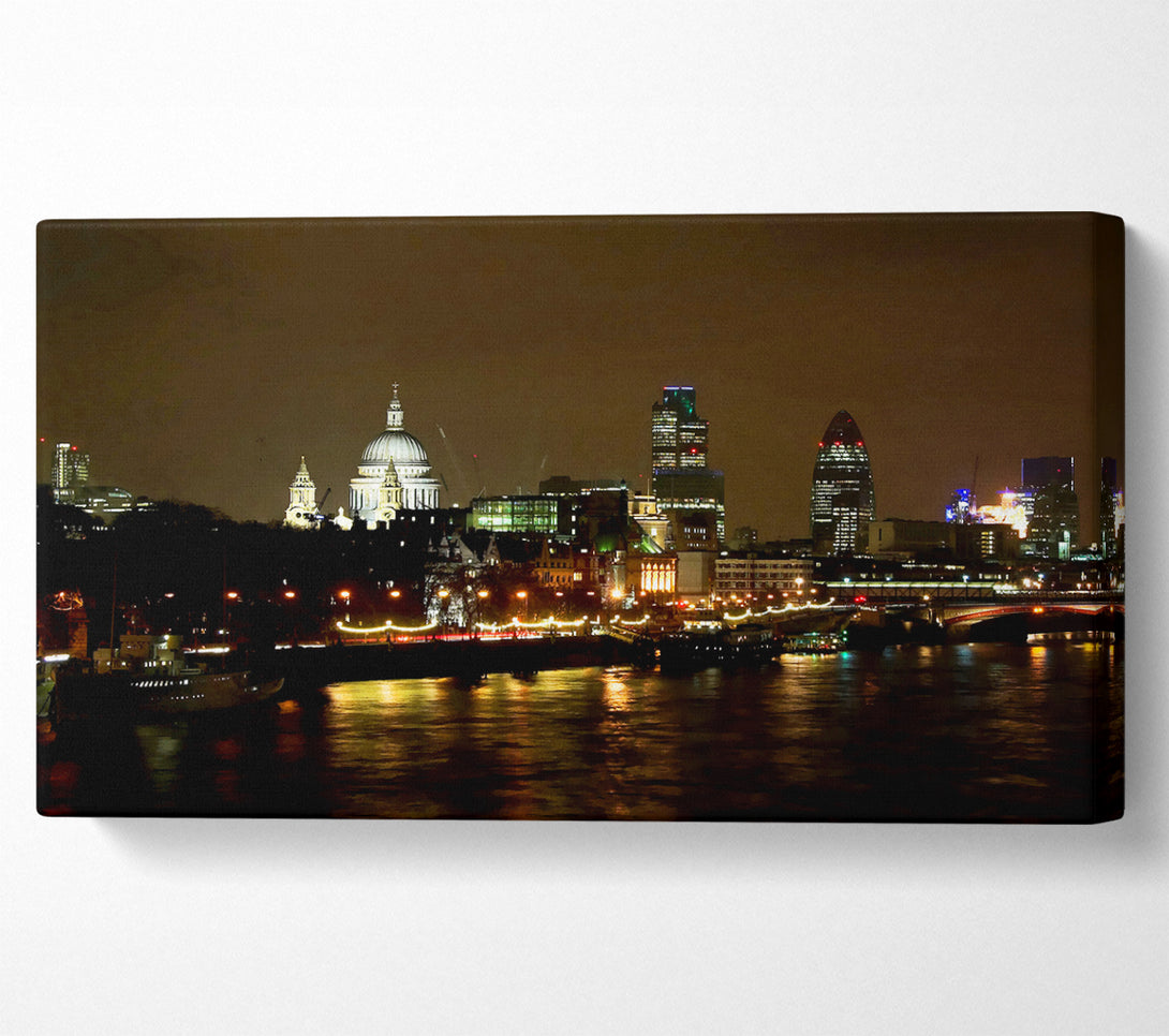  A Canvas Print of London St Pauls At Night Canvas Art