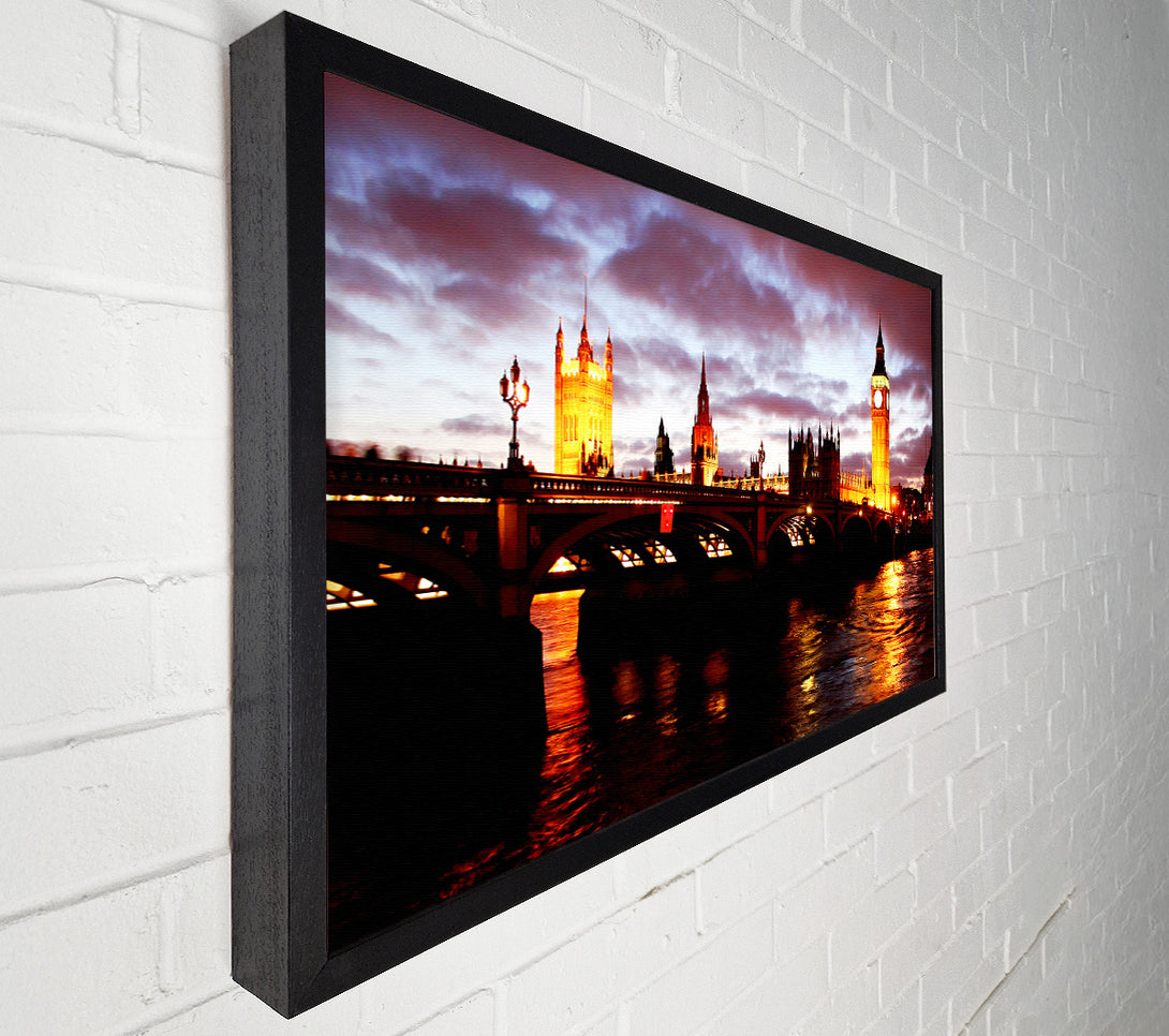  A Canvas Print of London Thames Reflections Canvas Print