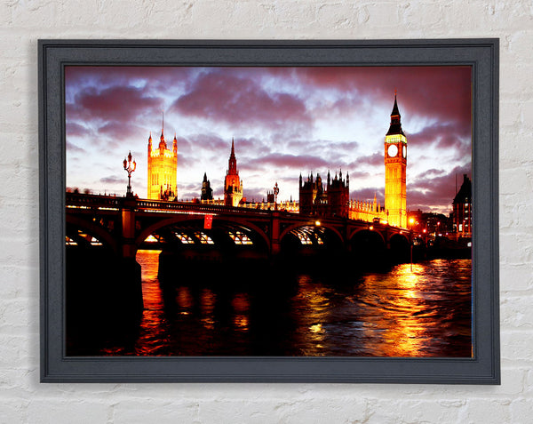 London Thames Reflections Framed Print
