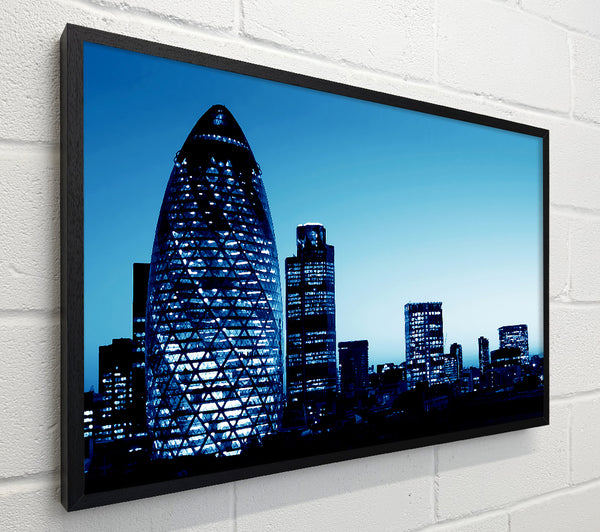London The Gherkin Blue Cast