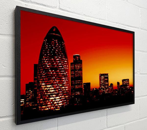 London The Gherkin Orange City