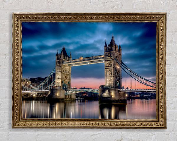 London Tower Bridge At Dusk Framed Print