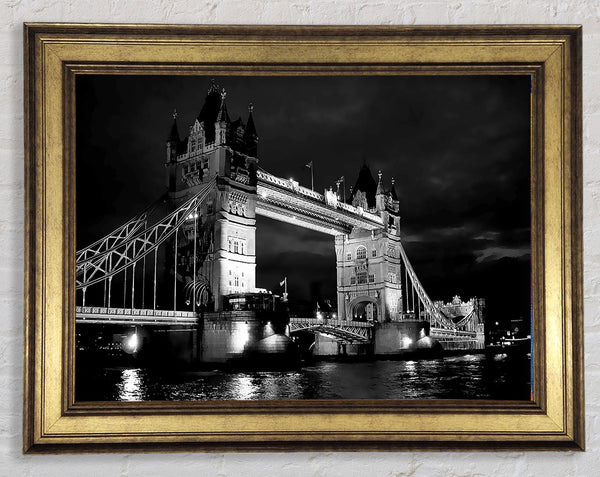 London Tower Bridge B n W Framed Print