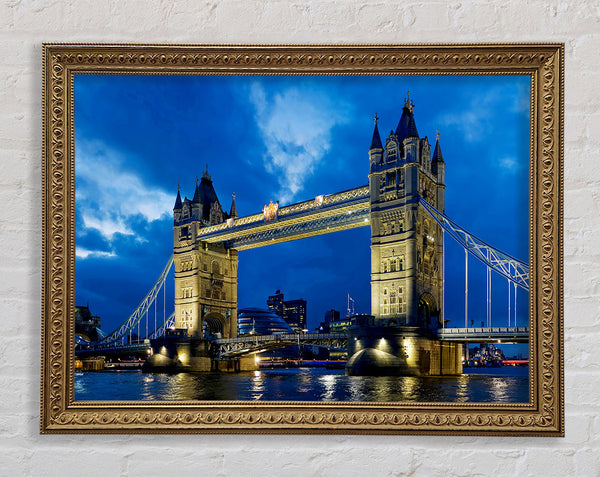 London Tower Bridge Blue Night Skys Framed Print