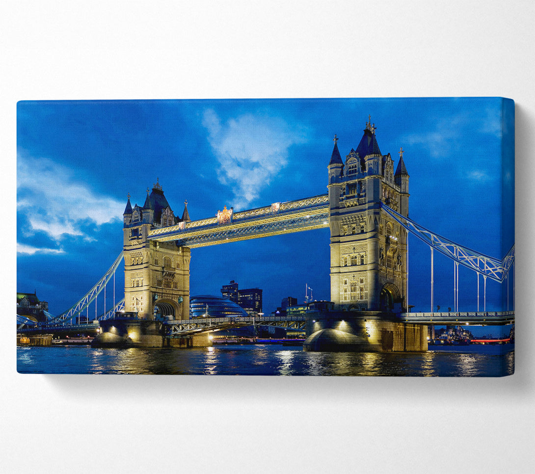  A Canvas Print of London Tower Bridge Blue Night Skys Canvas Print
