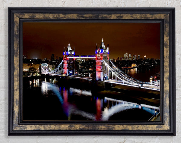 London Tower Bridge Lights Framed Print