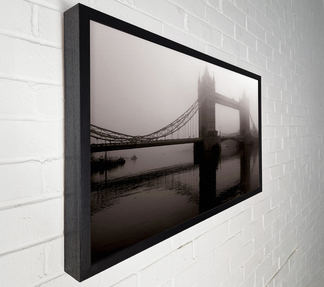  A Canvas Print of London Tower Bridge Mist Canvas Wall Art