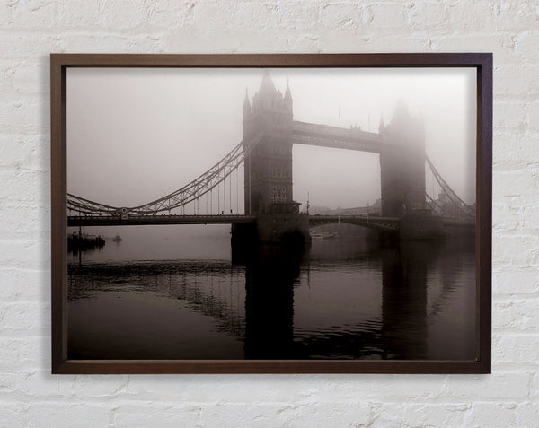 London Tower Bridge Mist Framed Print