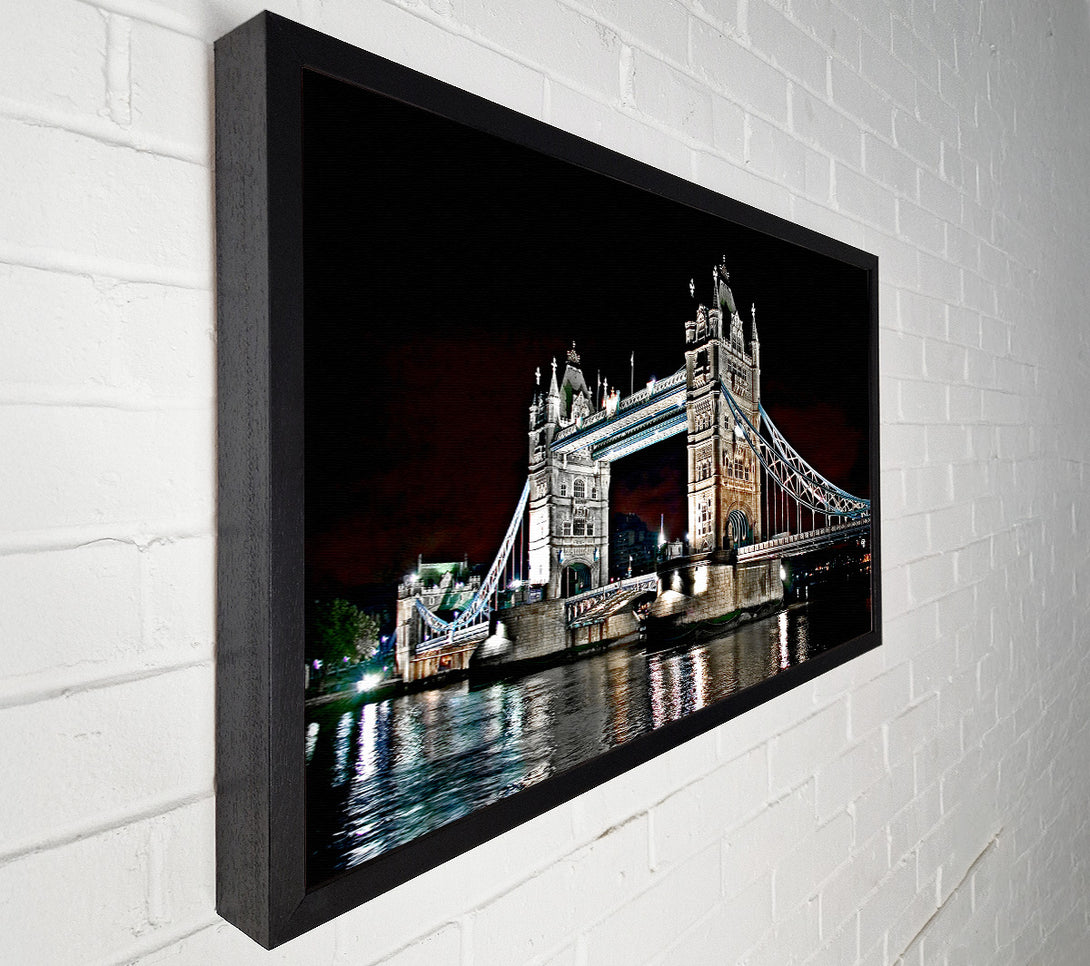  A Canvas Print of London Tower Bridge Night Lights Canvas Print