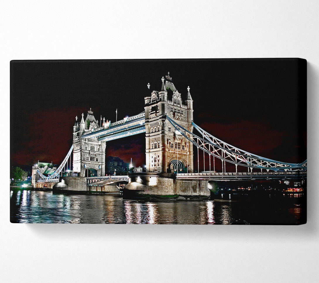 A Canvas Print of London Tower Bridge Night Lights Canvas Print