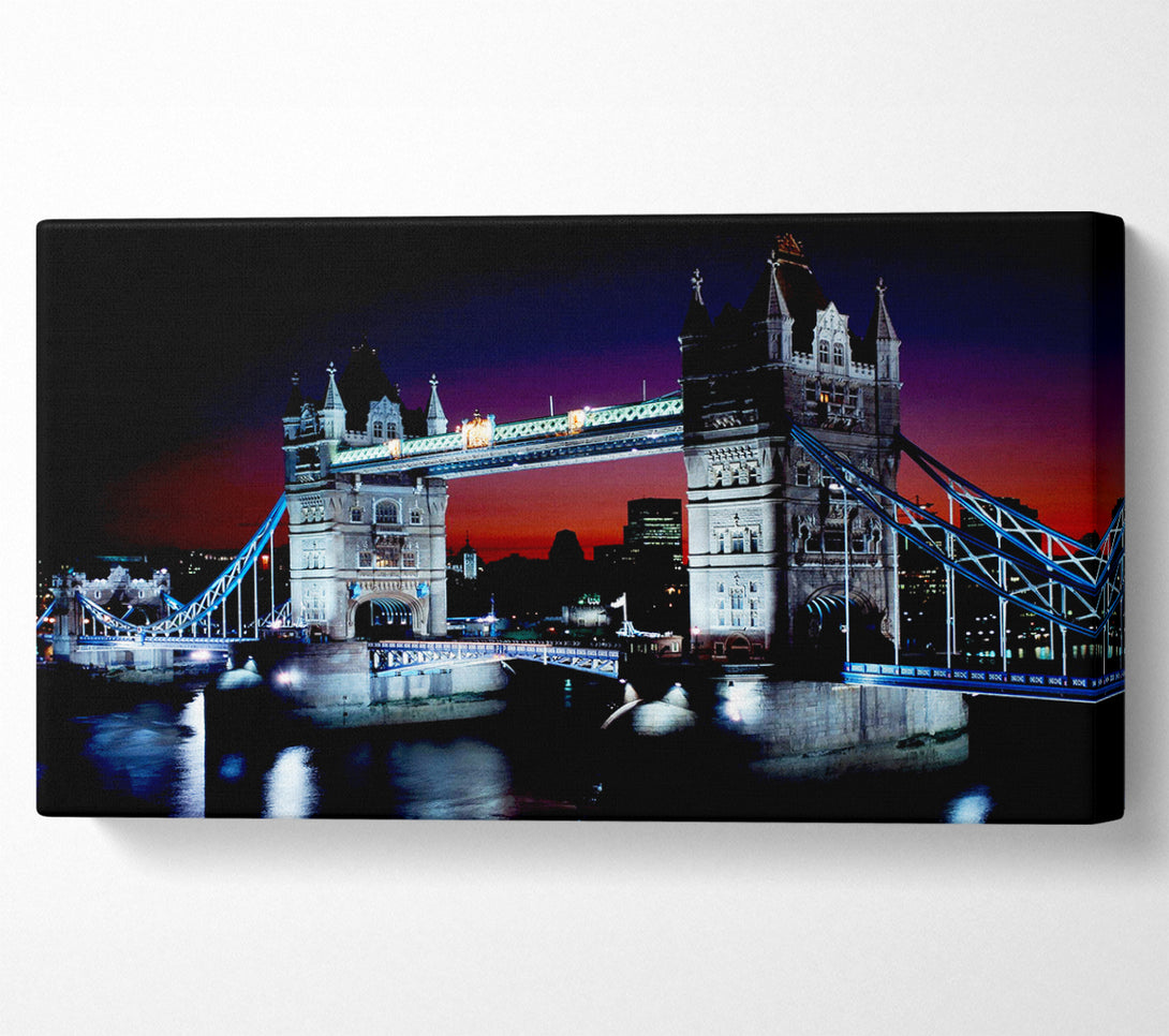  A Canvas Print of London Tower Bridge Night Vision Canvas Art