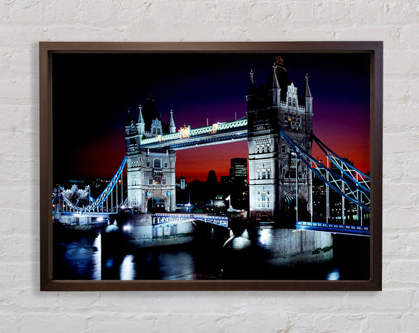 London Tower Bridge Night Vision Framed Print