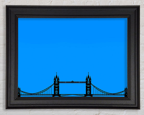 London Tower Bridge Silhouette Framed Print