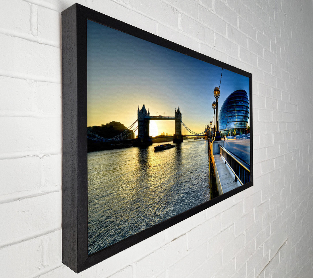  A Canvas Print of London Tower Bridge Sunset Canvas Wall Art