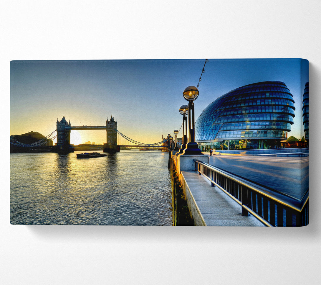  A Canvas Print of London Tower Bridge Sunset Canvas Wall Art
