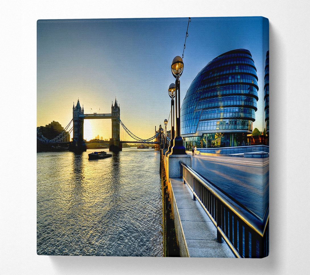 A Canvas Print of London Tower Bridge Sunset Canvas Wall Art