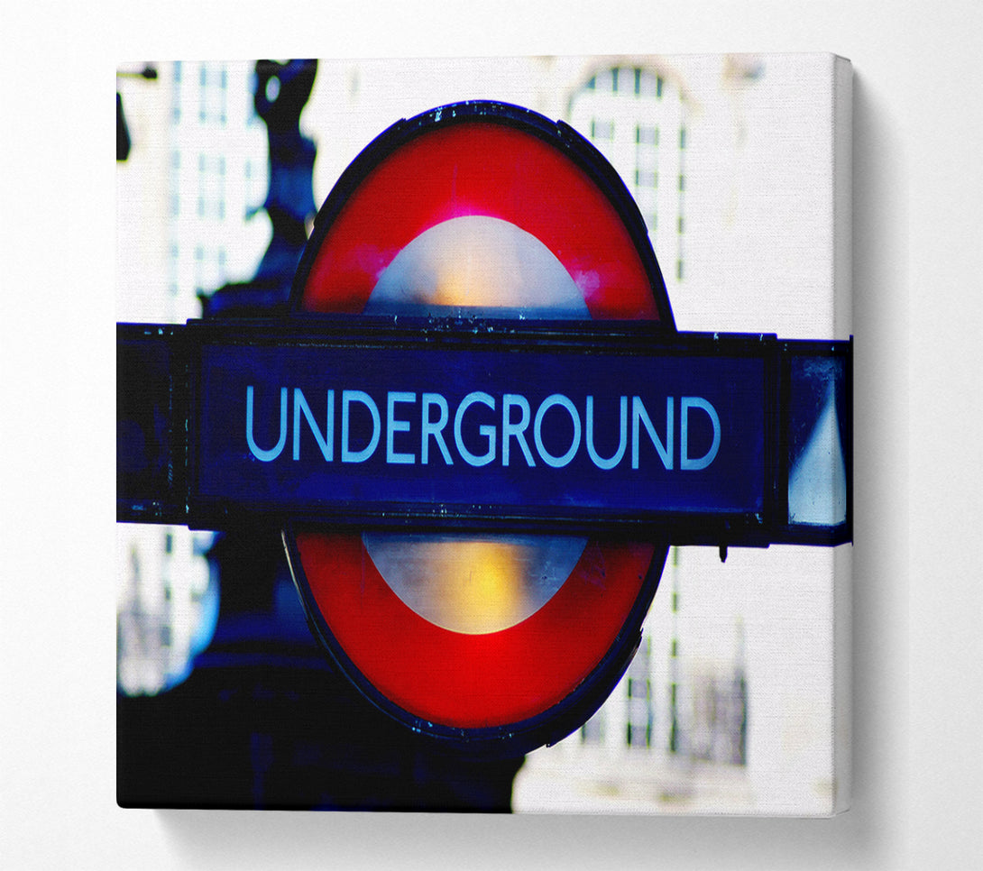  A Canvas Print of London Underground Sign Canvas Print