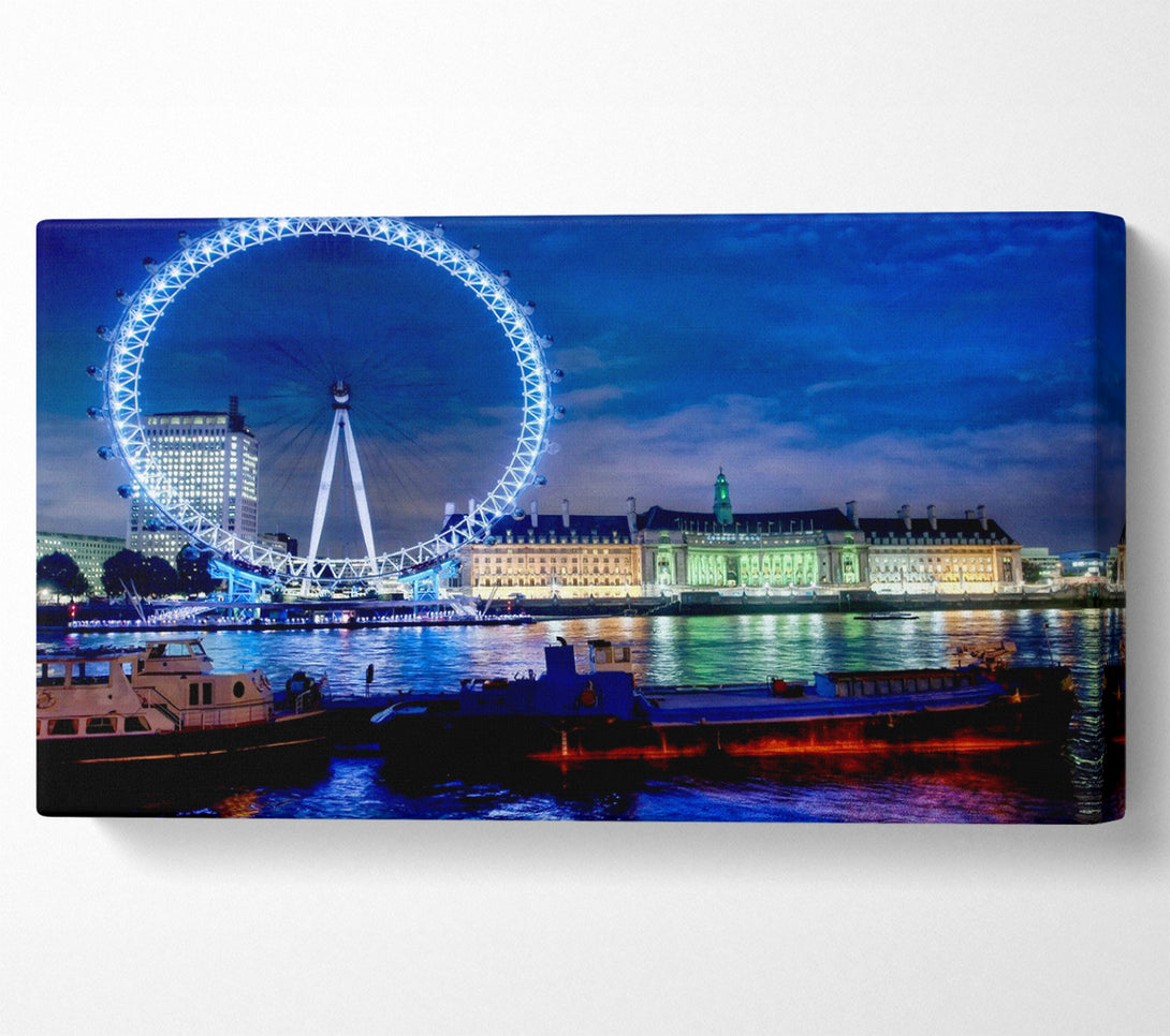  A Canvas Print of London-Eye Dusk Canvas Print