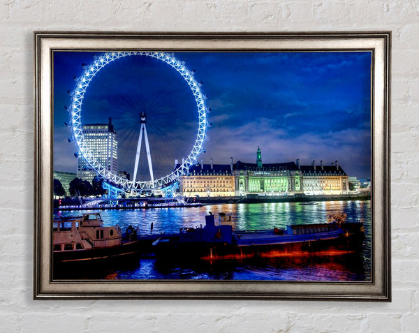 London-Eye Dusk Framed Print
