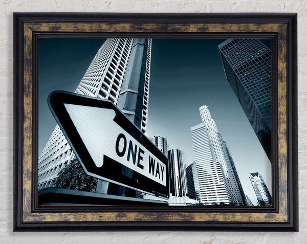 Los Angeles One Way Framed Print