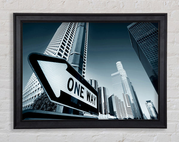 Los Angeles One Way Framed Print