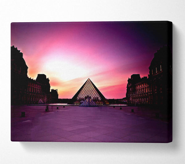  A Canvas Print of Louvre Museum At Sunset Canvas Art