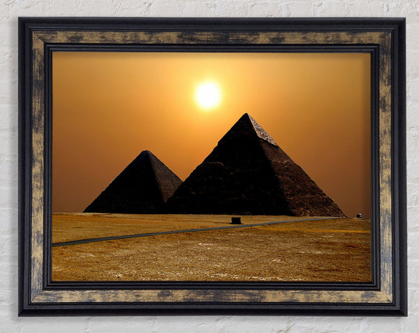 Magic Pyramids Giza Egypt Framed Print