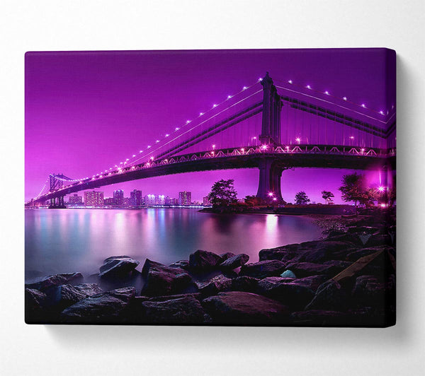  A Canvas Print of Manhattan Bridge New York City Canvas Art