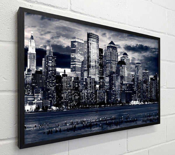 Manhattan Panorama In Blue
