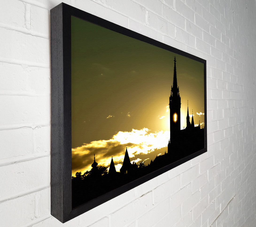  A Canvas Print of Matthias Church Silhouette Canvas Art