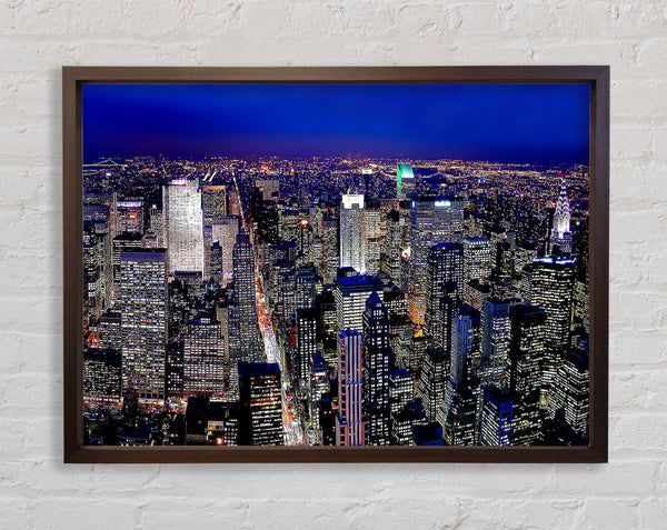 Metroplis Blue Framed Print