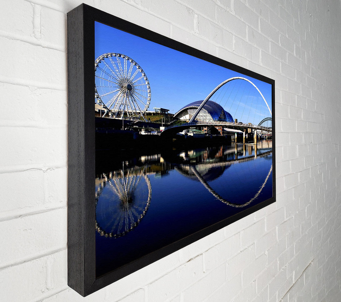  A Canvas Print of Millennium Bridge Newcastle England Canvas Print