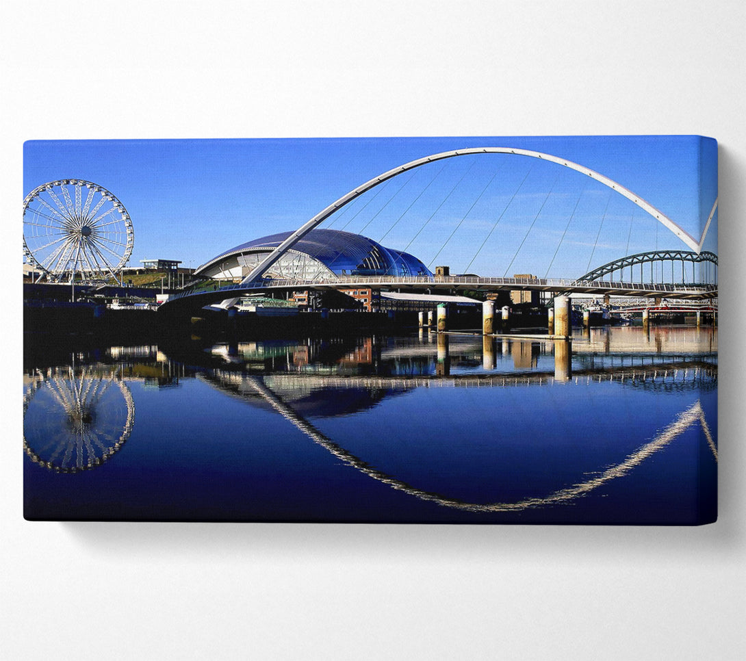  A Canvas Print of Millennium Bridge Newcastle England Canvas Print