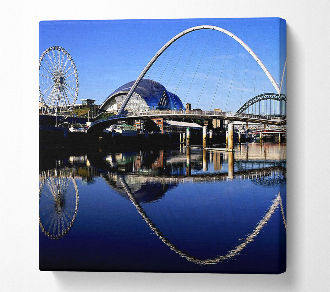  A Canvas Print of Millennium Bridge Newcastle England Canvas Print